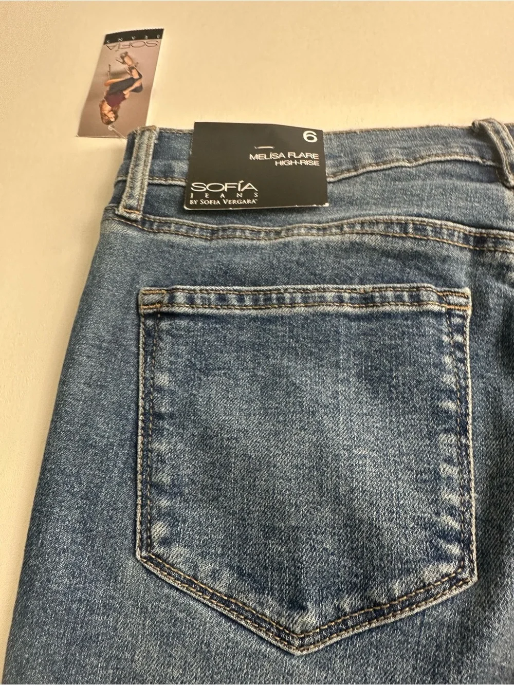 Sophie Vergara women’s size 6 melisa High-Rise Flared Women's Jeans in Blue,New - Picture 6 of 12
